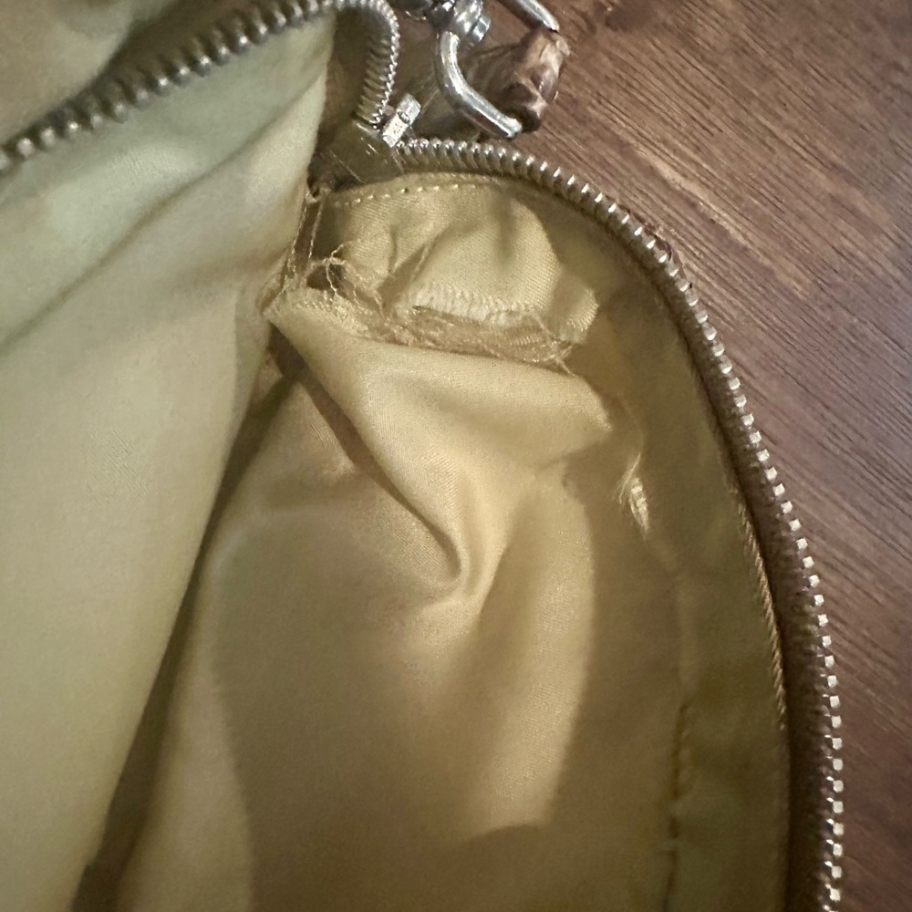 Prada Python Trimmed Tan Purse - image 7